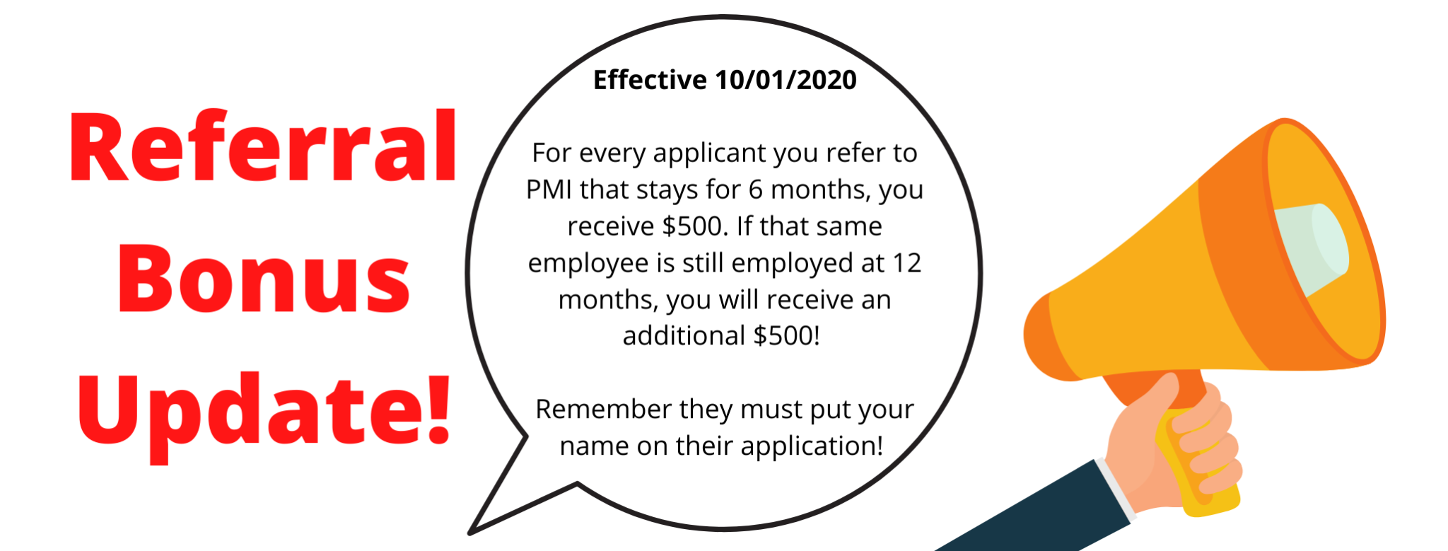 Referral Bonus Update PMI